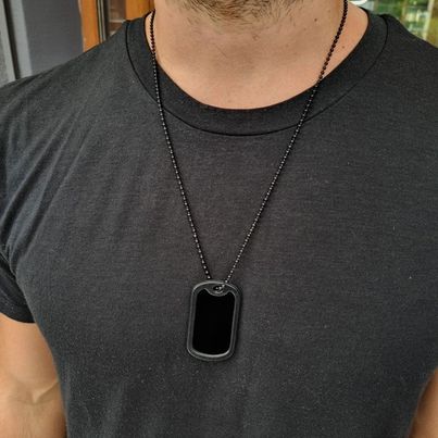 Black Steel Box Necklace