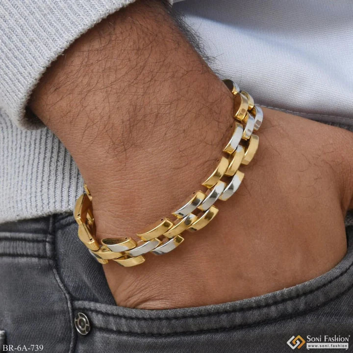 Gold and Rhodium Bracelet