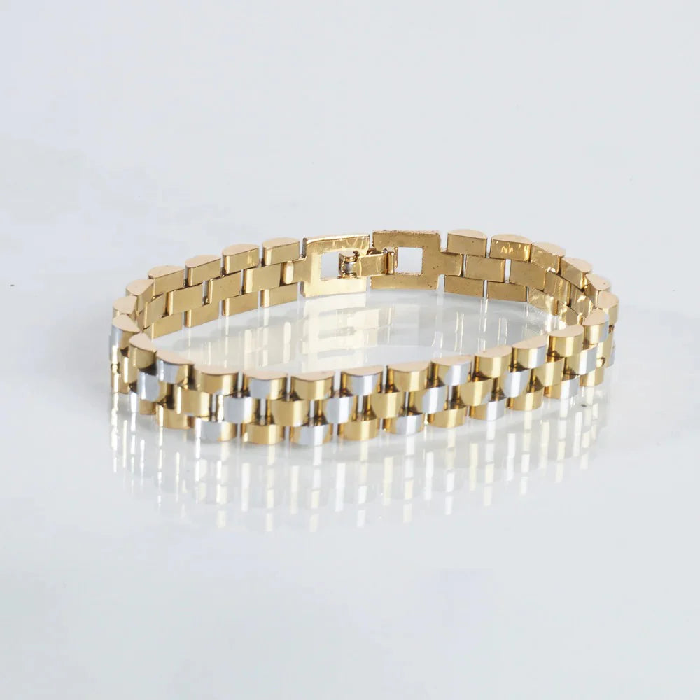 Gold and Rhodium Bracelet